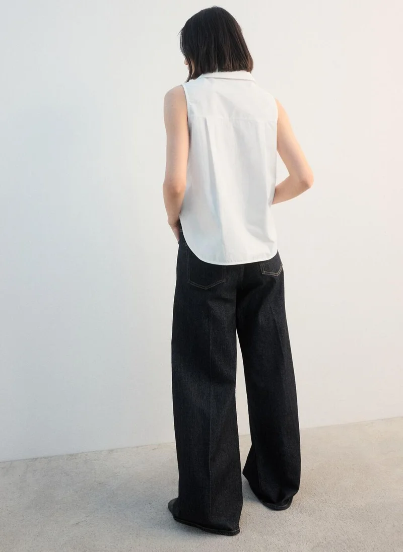 مانجو Sleeveless cotton shirt